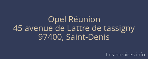 Opel Réunion