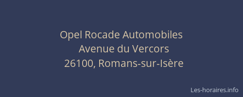 Opel Rocade Automobiles