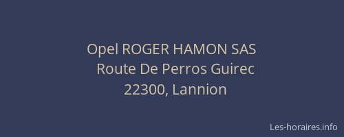 Opel ROGER HAMON SAS