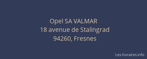 Opel SA VALMAR