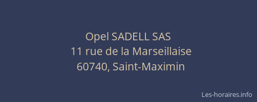 Opel SADELL SAS