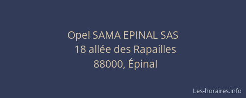 Opel SAMA EPINAL SAS