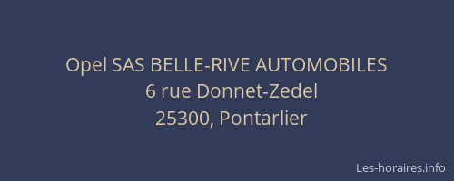 Opel SAS BELLE-RIVE AUTOMOBILES