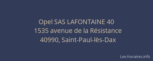 Opel SAS LAFONTAINE 40