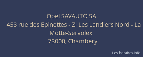 Opel SAVAUTO SA