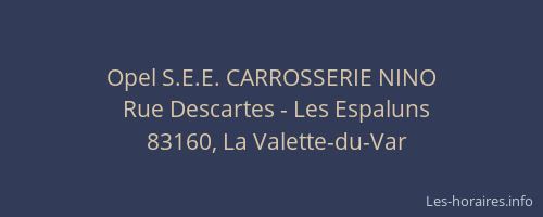 Opel S.E.E. CARROSSERIE NINO
