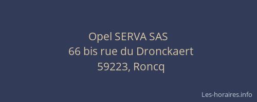 Opel SERVA SAS