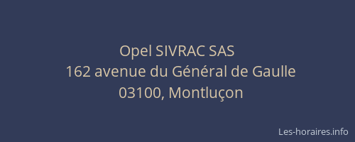 Opel SIVRAC SAS