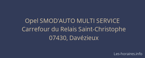 Opel SMOD'AUTO MULTI SERVICE