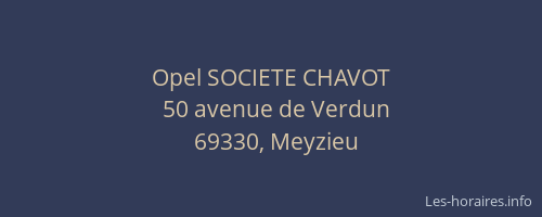 Opel SOCIETE CHAVOT