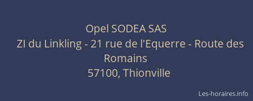 Opel SODEA SAS
