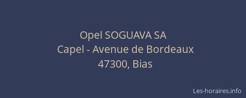 Opel SOGUAVA SA
