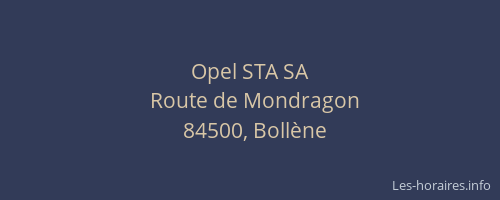 Opel STA SA