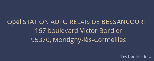 Opel STATION AUTO RELAIS DE BESSANCOURT