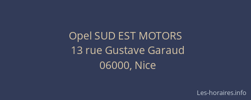 Opel SUD EST MOTORS