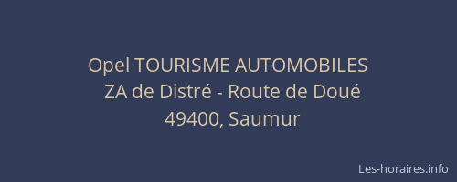 Opel TOURISME AUTOMOBILES