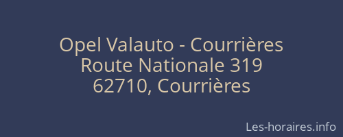 Opel Valauto - Courrières