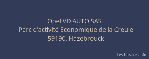 Opel VD AUTO SAS