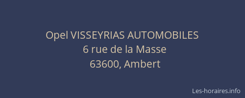 Opel VISSEYRIAS AUTOMOBILES