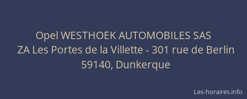 Opel WESTHOEK AUTOMOBILES SAS