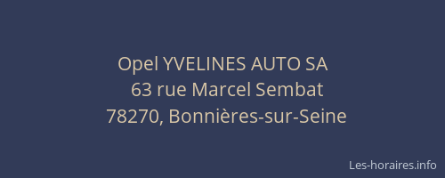 Opel YVELINES AUTO SA