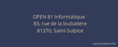 OPEN 81 Informatique