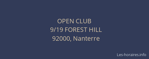 OPEN CLUB