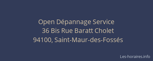 Open D&eacute;pannage Service