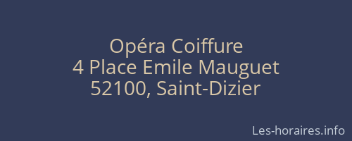 Opéra Coiffure