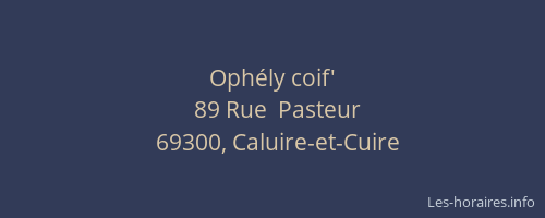Ophély coif'