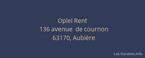 Oplel Rent