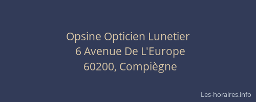 Opsine Opticien Lunetier