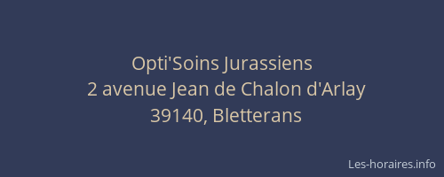 Opti'Soins Jurassiens