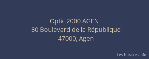 Optic 2000 AGEN