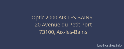Optic 2000 AIX LES BAINS