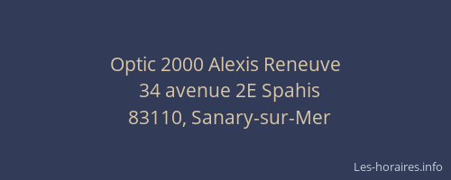 Optic 2000 Alexis Reneuve