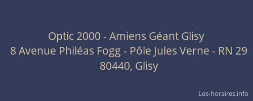 Optic 2000 - Amiens Géant Glisy