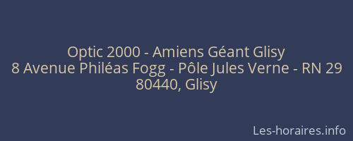 Optic 2000 - Amiens Géant Glisy