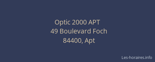 Optic 2000 APT