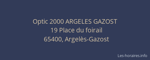Optic 2000 ARGELES GAZOST