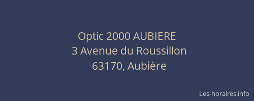 Optic 2000 AUBIERE