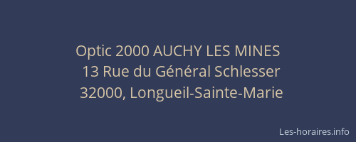 Optic 2000 AUCHY LES MINES