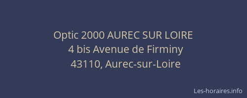 Optic 2000 AUREC SUR LOIRE