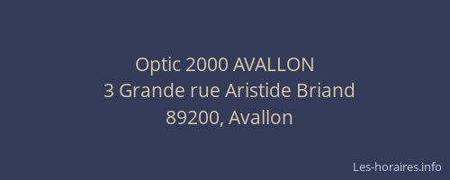 Optic 2000 AVALLON