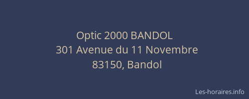Optic 2000 BANDOL