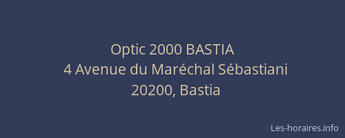 Optic 2000 BASTIA