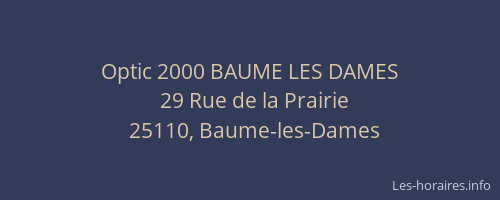 Optic 2000 BAUME LES DAMES