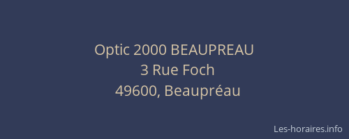 Optic 2000 BEAUPREAU