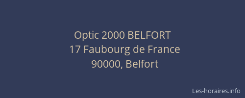 Optic 2000 BELFORT