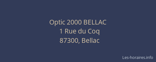 Optic 2000 BELLAC